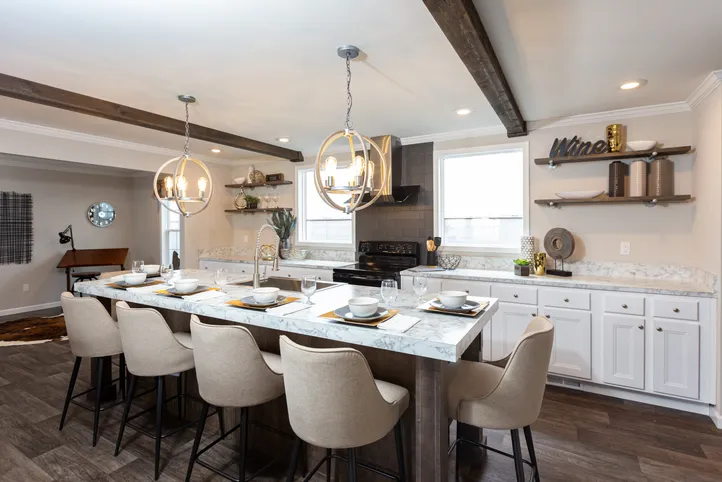 The THE FREEDOM SOHO Kitchen. This Manufactured Mobile Home features 3 bedrooms and 2 baths.
