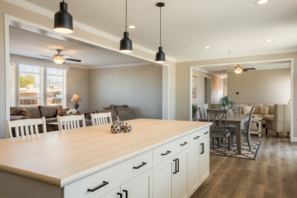 The EDGEWOOD Kitchen. This Manufactured Mobile Home features 3 bedrooms and 2 baths.