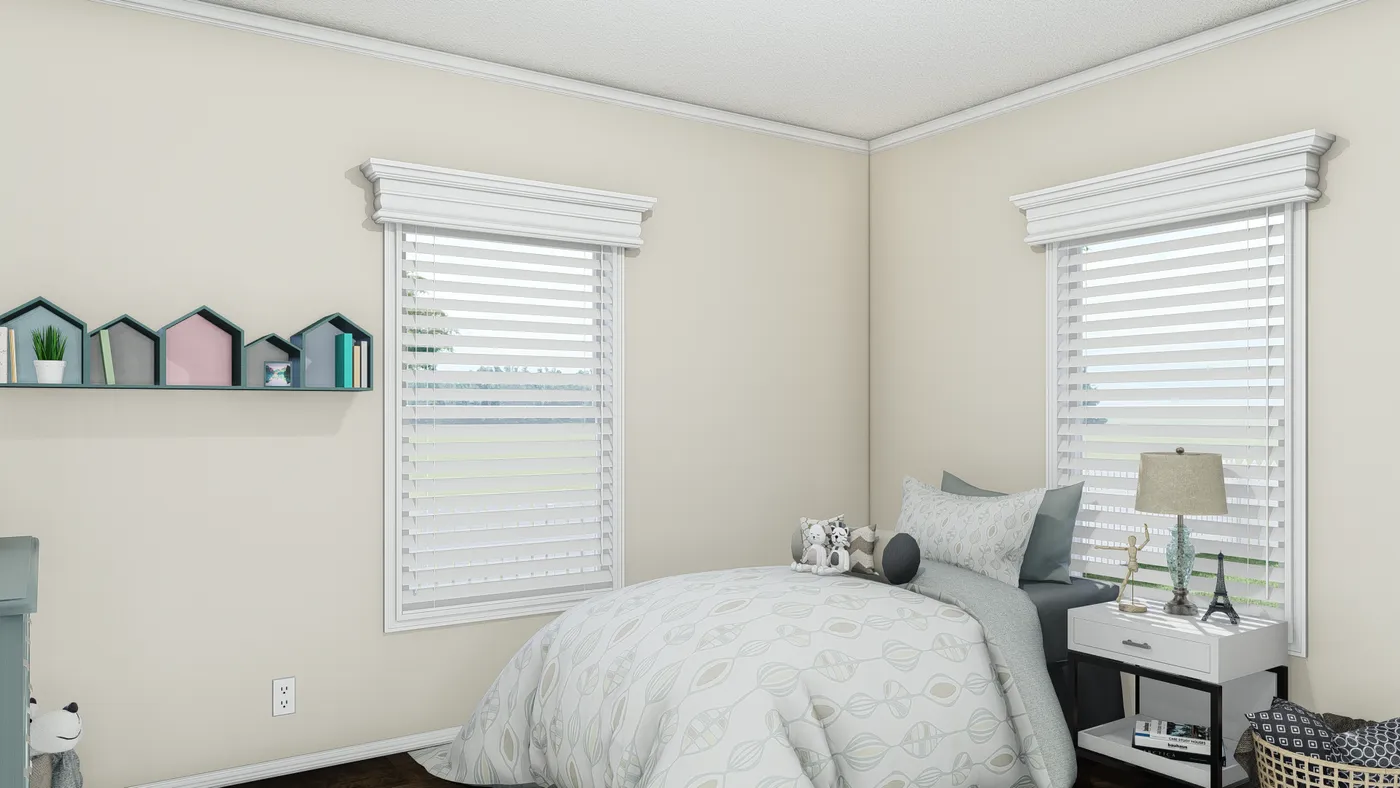The K2760B Bedroom. This Manufactured Mobile Home features 4 bedrooms and 2 baths.