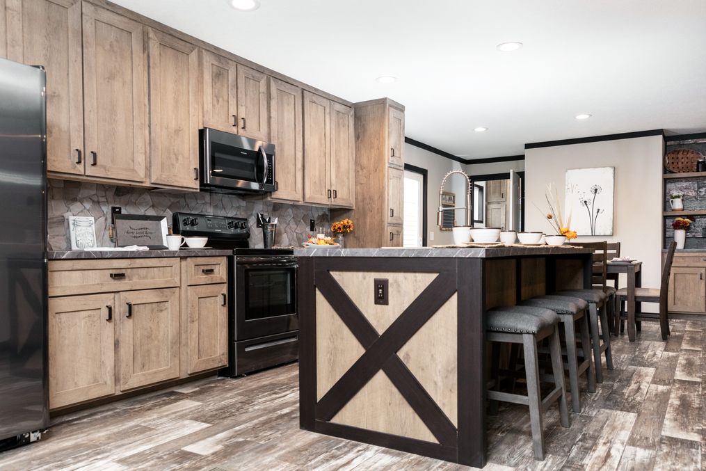 The BOUJEE Kitchen. This Manufactured Mobile Home features 3 bedrooms and 2 baths.