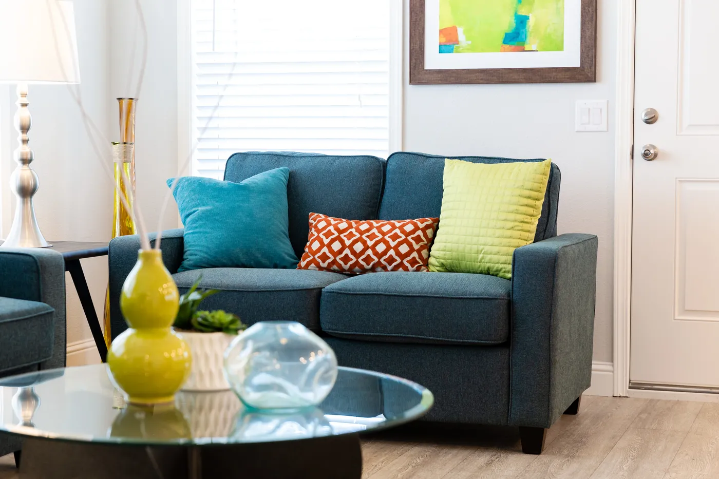 The CORONADO 2458B Living Room. This Manufactured Mobile Home features 3 bedrooms and 2 baths.