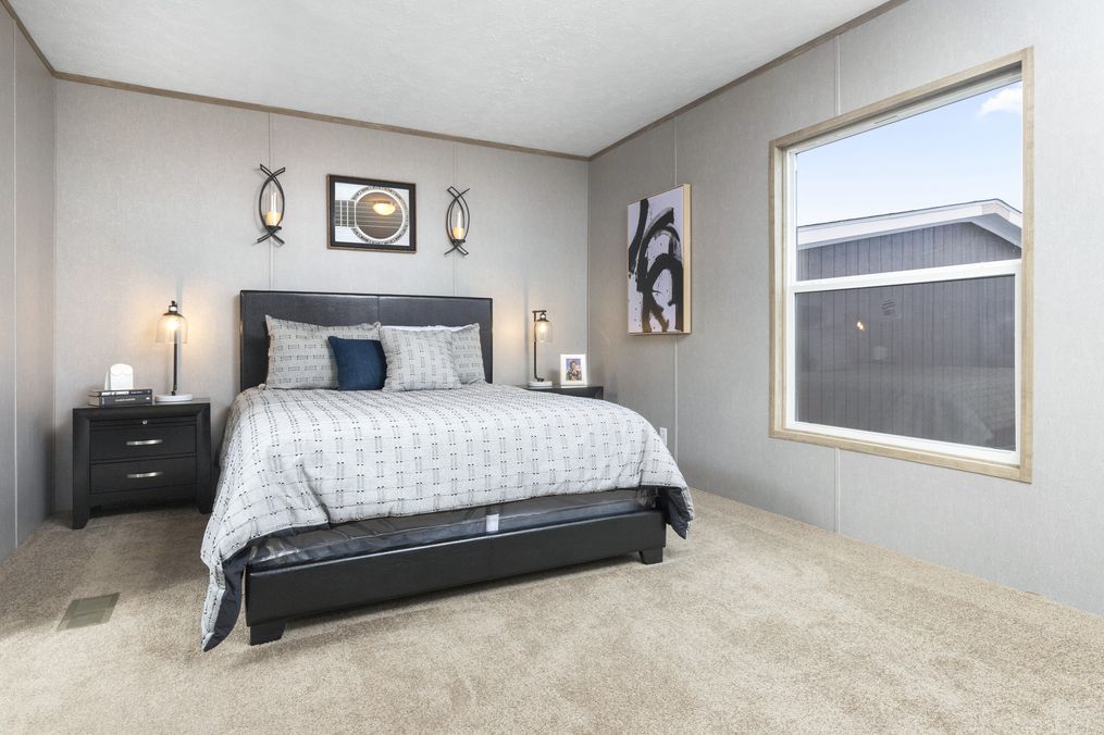 The GULF BREEZE Master Bedroom. This Manufactured Mobile Home features 3 bedrooms and 2 baths.