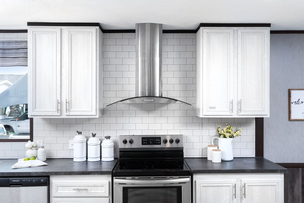 The SIG28663A Kitchen. This Manufactured Mobile Home features 3 bedrooms and 2 baths.