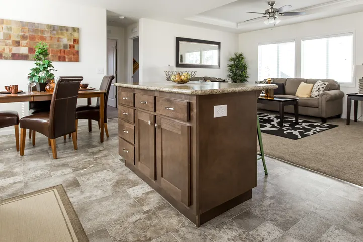 The FAIRPOINT 24463A Kitchen. This Manufactured Mobile Home features 3 bedrooms and 2 baths.