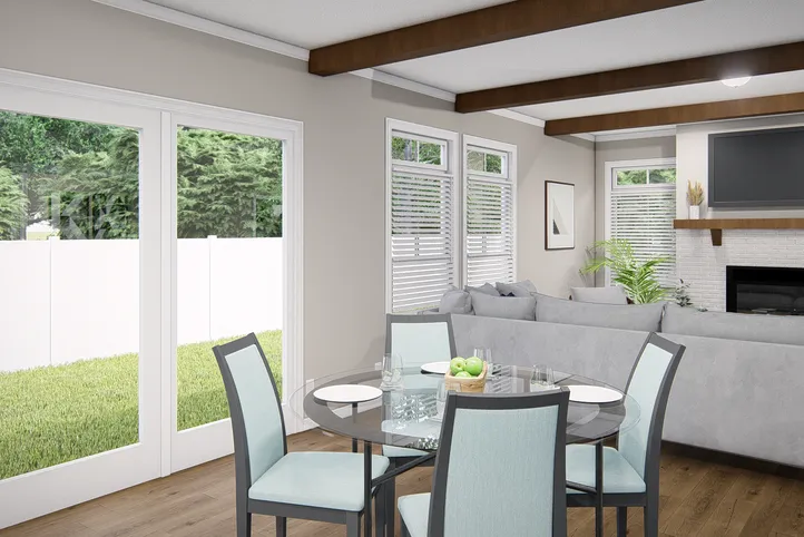 The THE VALHALLA Dining Area. This Manufactured Mobile Home features 3 bedrooms and 2 baths.