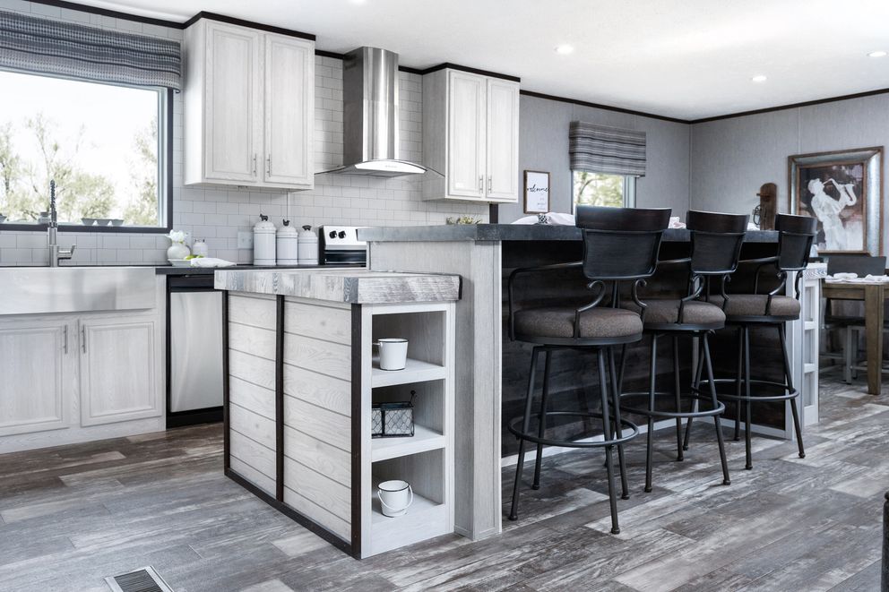 The SIG28663A Kitchen. This Manufactured Mobile Home features 3 bedrooms and 2 baths.