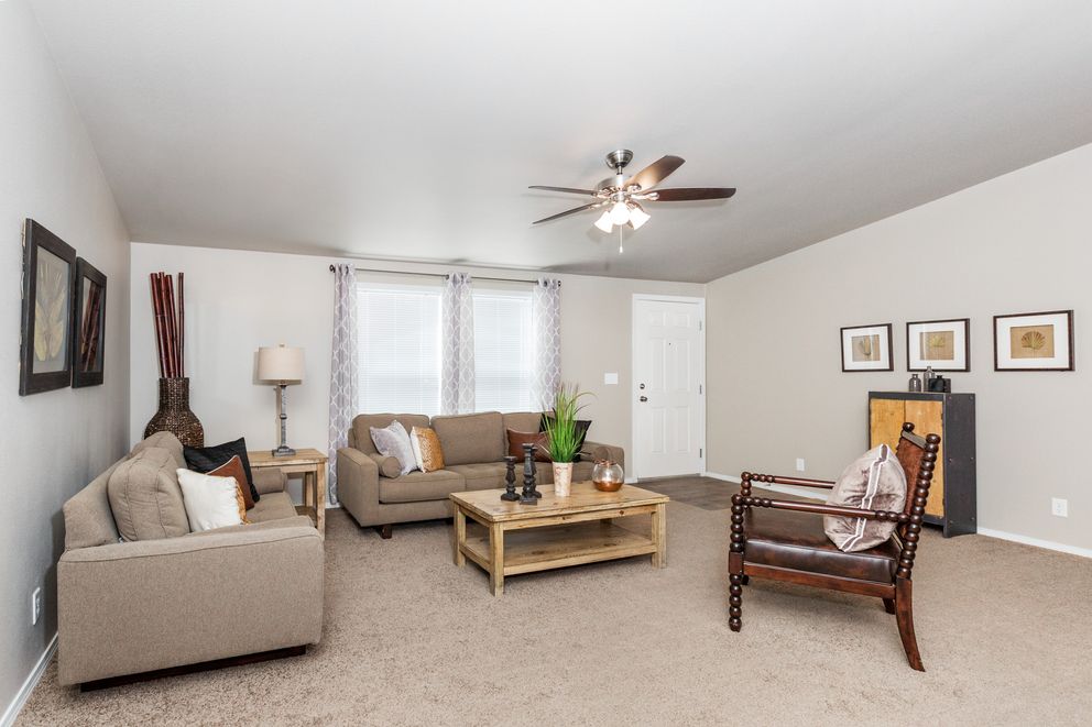 The K2744A Living Room. This Manufactured Mobile Home features 3 bedrooms and 2 baths.