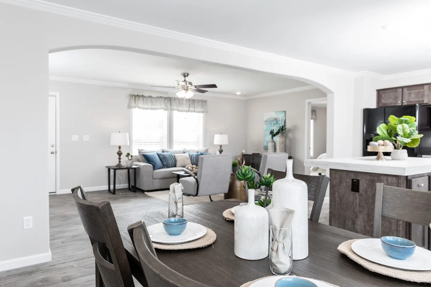 The THE VILLETTE Dining Room. This Manufactured Mobile Home features 3 bedrooms and 2 baths.