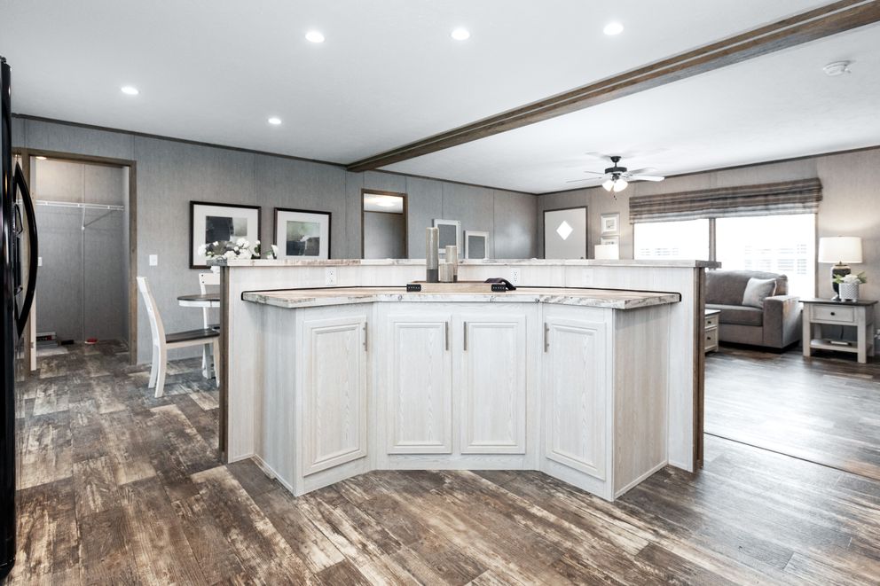The THE MORRIS Kitchen. This Manufactured Mobile Home features 3 bedrooms and 2 baths.