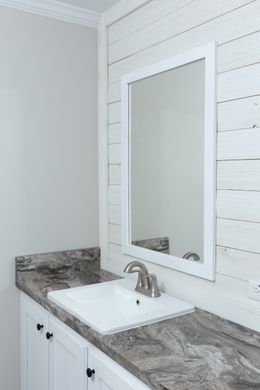The THE FREEDOM BREEZE Master Bathroom. This Manufactured Mobile Home features 3 bedrooms and 2 baths.