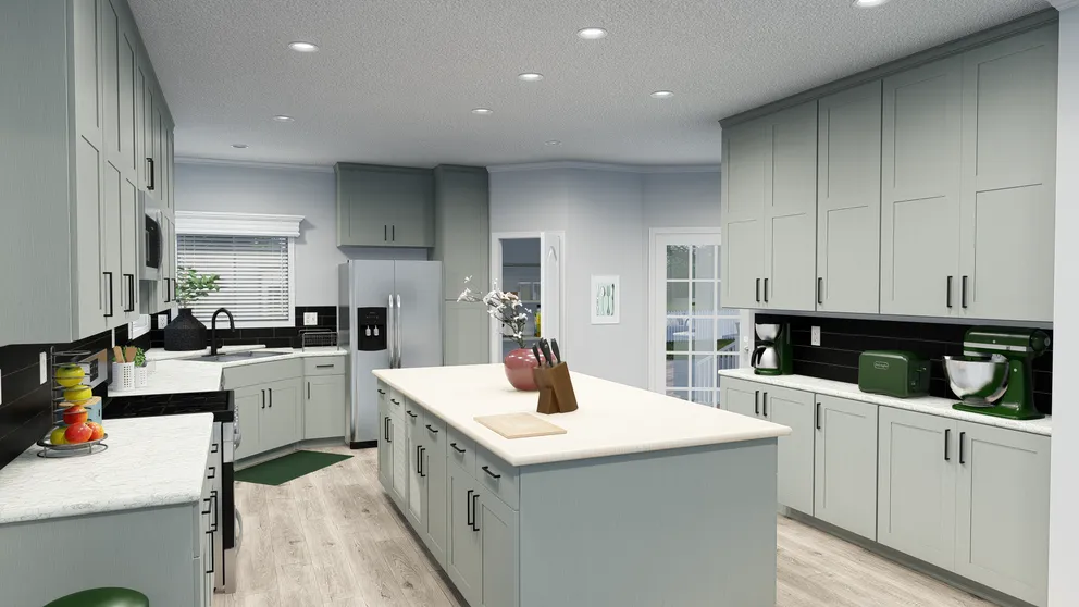 The SUM3076A Kitchen. This Manufactured Mobile Home features 4 bedrooms and 2.5 baths.