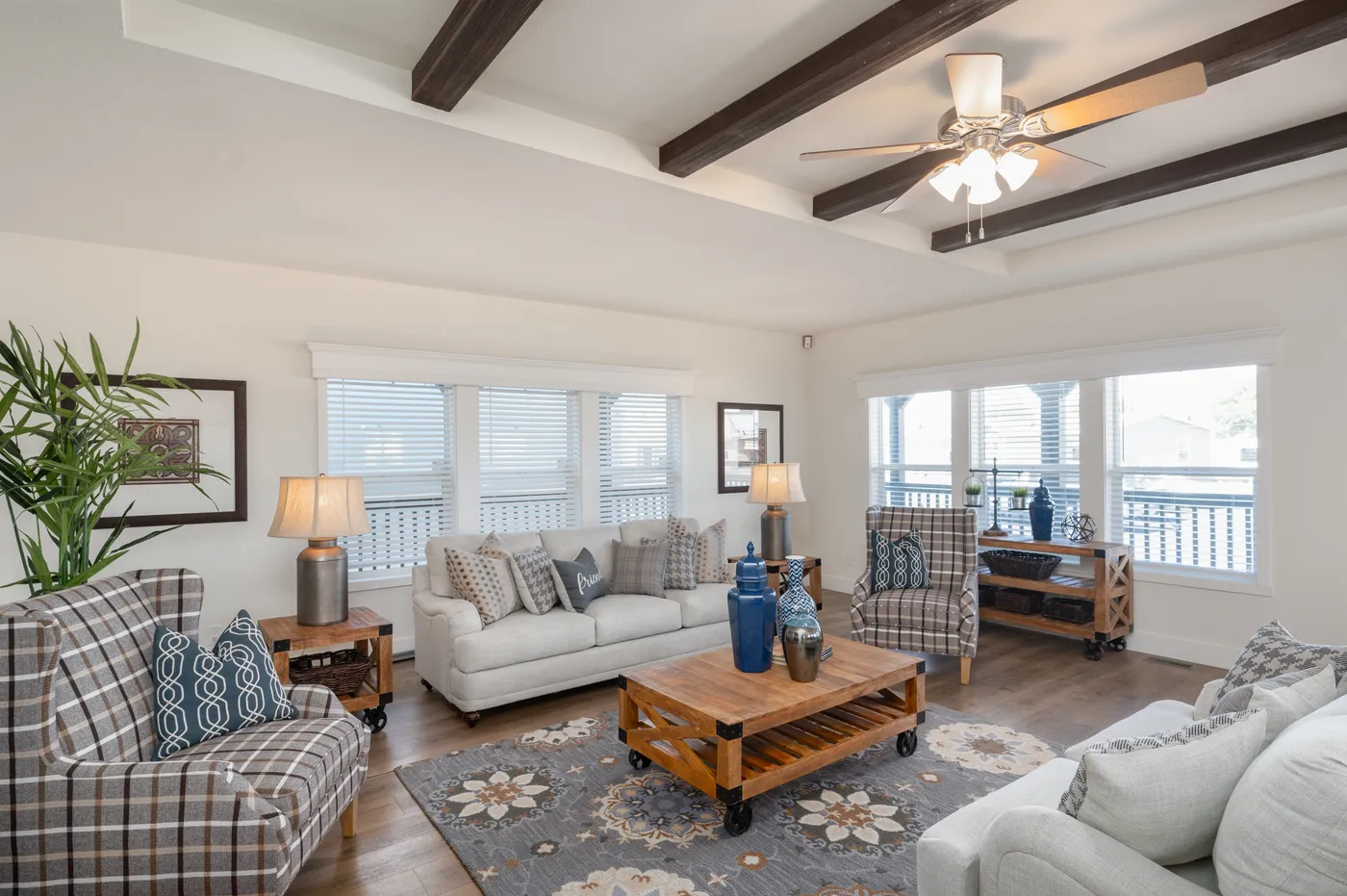 The CORONADO 3760A Living Room. This Manufactured Mobile Home features 3 bedrooms and 2.5 baths.