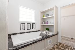 The 2095 HERITAGE Primary Bathroom. This Manufactured Mobile Home features 3 bedrooms and 2 baths.