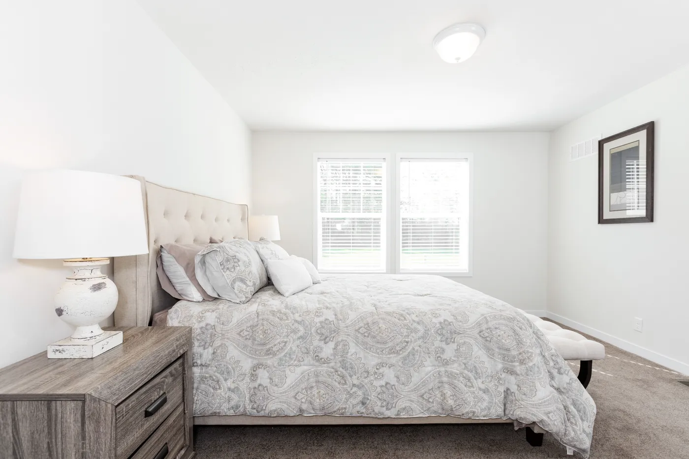 The SOMERSET DR 5228-MS012 SECT Primary Bedroom. This Manufactured Mobile Home features 3 bedrooms and 2 baths.