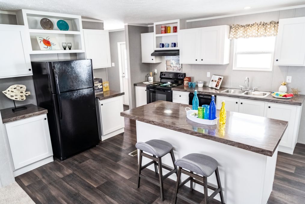 The THE EAGLE 76 Kitchen. This Manufactured Mobile Home features 5 bedrooms and 2 baths.