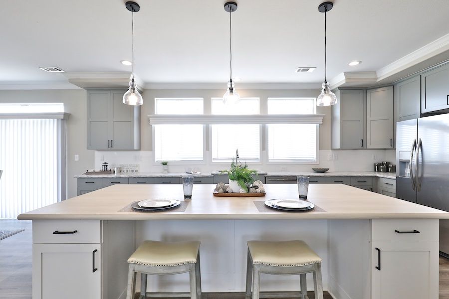 The EDGEWOOD Kitchen. This Manufactured Mobile Home features 3 bedrooms and 2 baths.