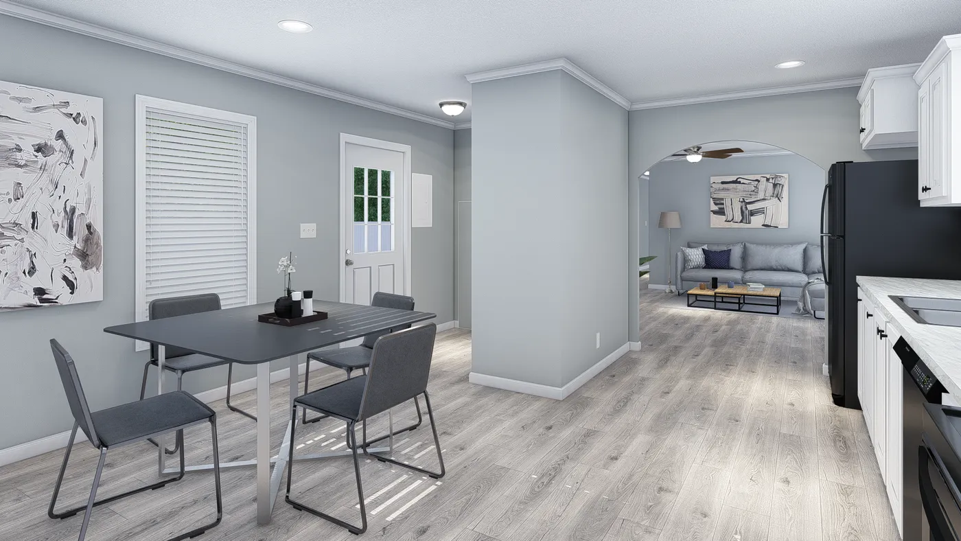 The 101  ADVANTAGE PLUS 7616 Kitchen. This Manufactured Mobile Home features 3 bedrooms and 2 baths.