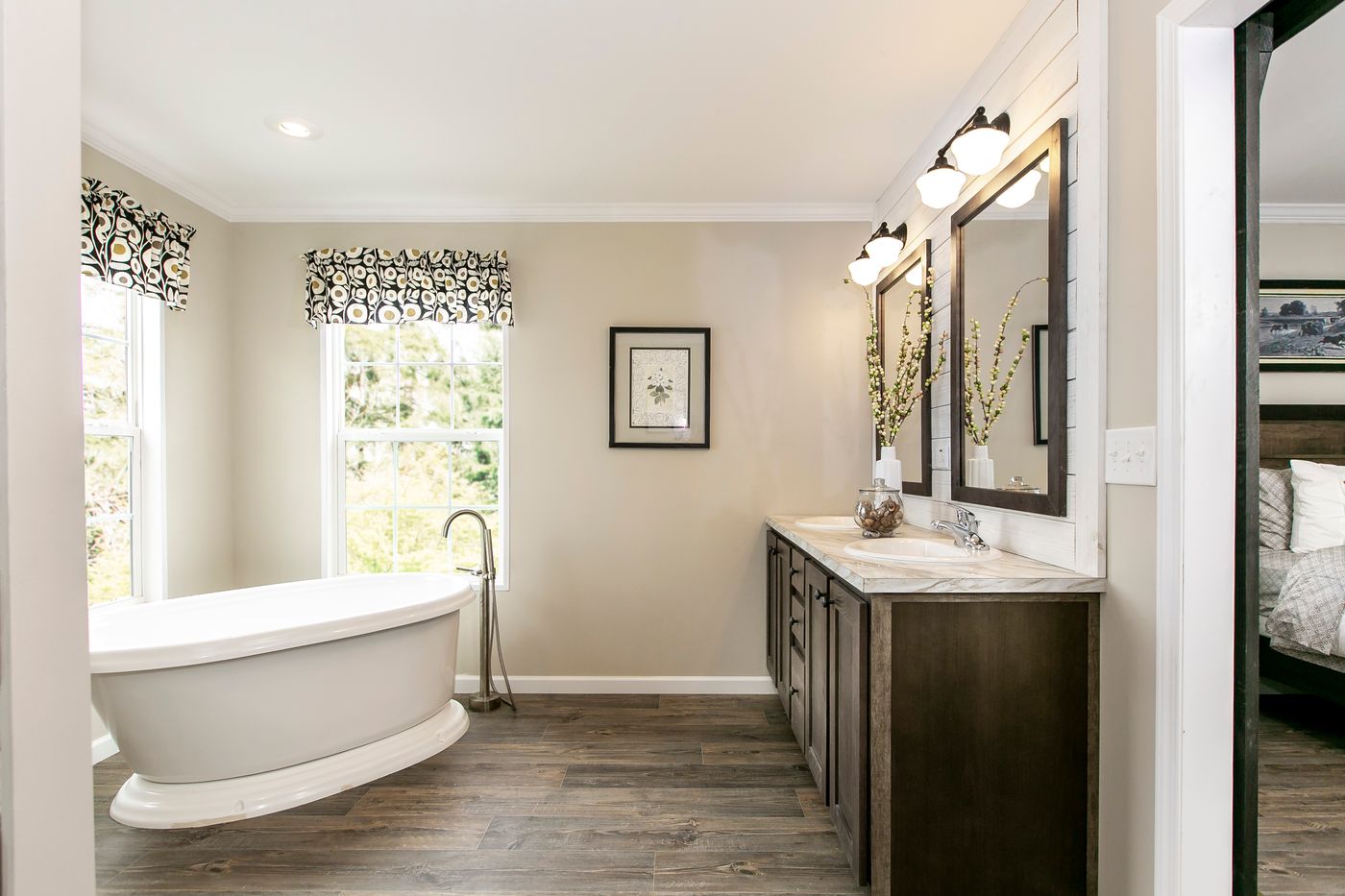 The FREEDOM FARM HOUSE  32X60 Primary Bathroom. This Manufactured Mobile Home features 3 bedrooms and 2 baths.