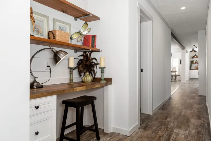 The THE LULABELLE Study Nook. This Manufactured Mobile Home features 4 bedrooms and 3 baths.