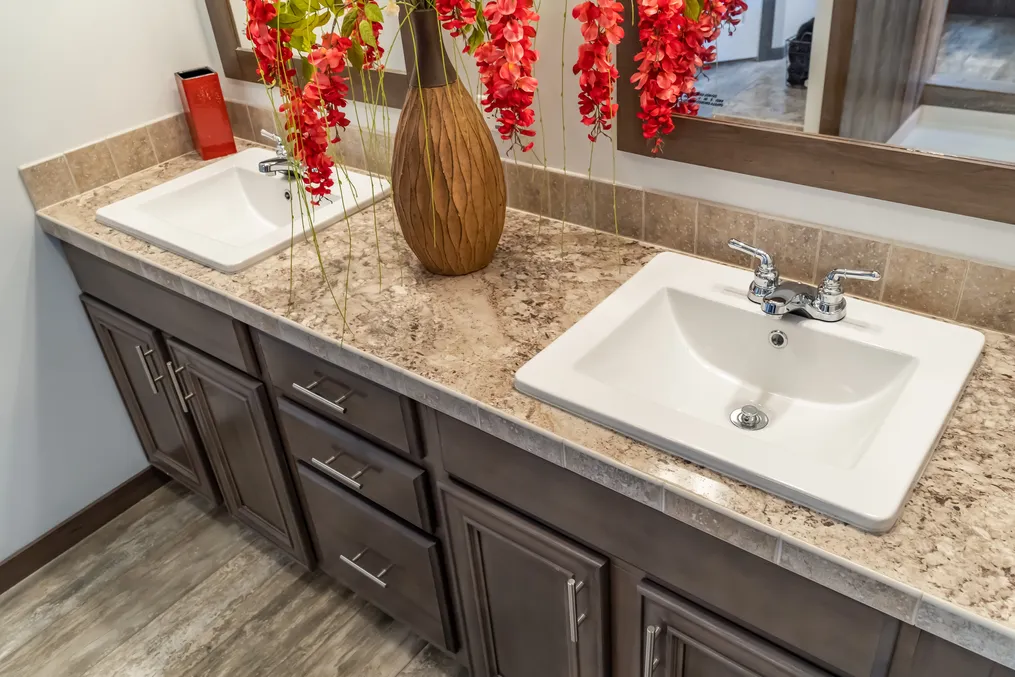 The THE TURNER Primary Bathroom. This Manufactured Mobile Home features 3 bedrooms and 2 baths.