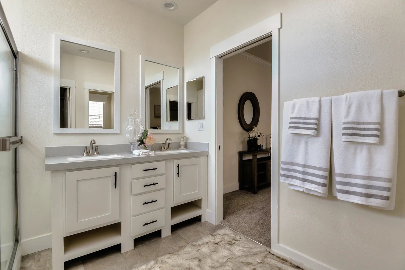 The CORONADO 2458F Primary Bathroom. This Manufactured Mobile Home features 3 bedrooms and 3 baths.