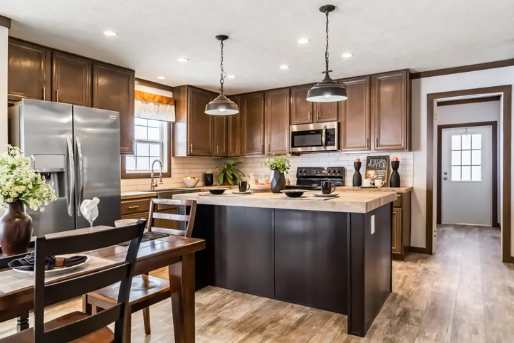 The THE TURNER Kitchen. This Manufactured Mobile Home features 3 bedrooms and 2 baths.