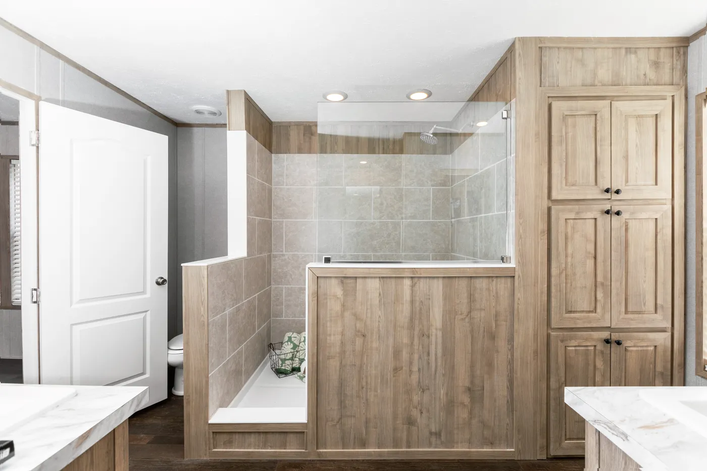 The THE 1959 Primary Bathroom. This Manufactured Mobile Home features 3 bedrooms and 2 baths.