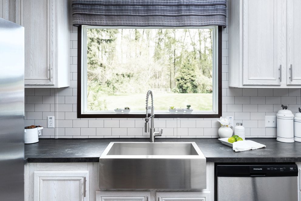 The SIG28663A Kitchen. This Manufactured Mobile Home features 3 bedrooms and 2 baths.