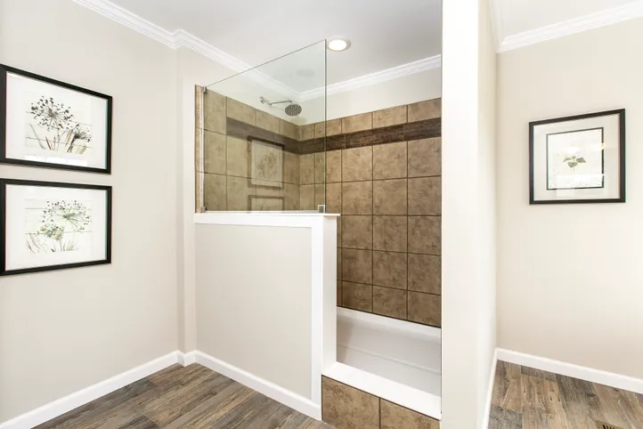 The FREEDOM FARM HOUSE  32X60 Primary Bathroom. This Manufactured Mobile Home features 3 bedrooms and 2 baths.