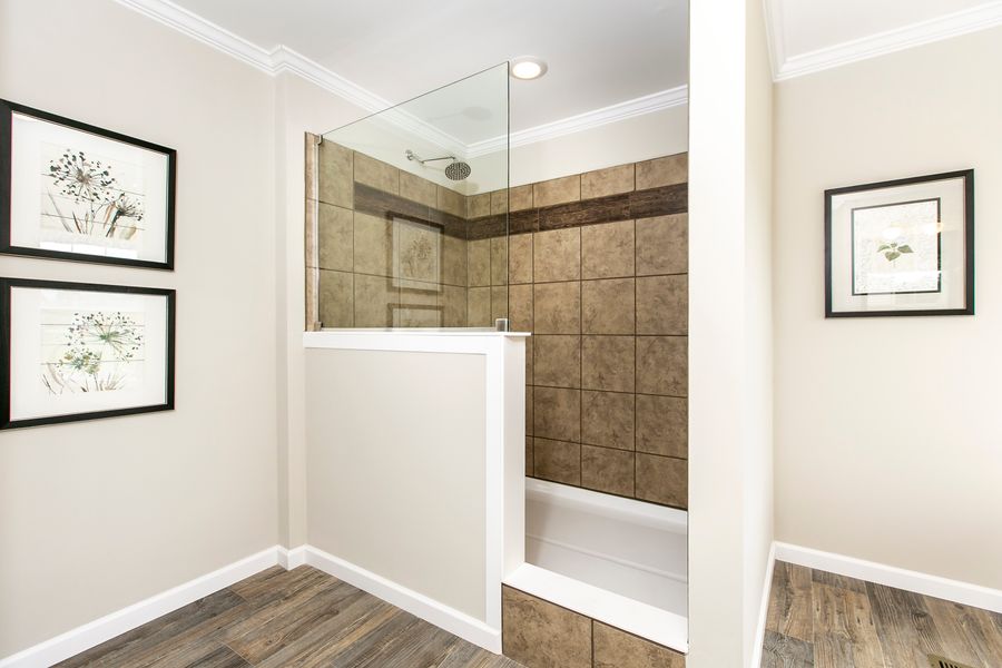 The FREEDOM FARM HOUSE  32X60 Primary Bathroom. This Manufactured Mobile Home features 3 bedrooms and 2 baths.