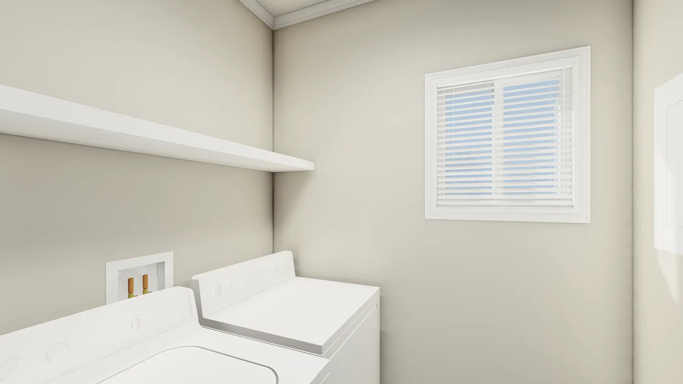 The K1668A Utility Room. This Manufactured Mobile Home features 2 bedrooms and 2 baths.