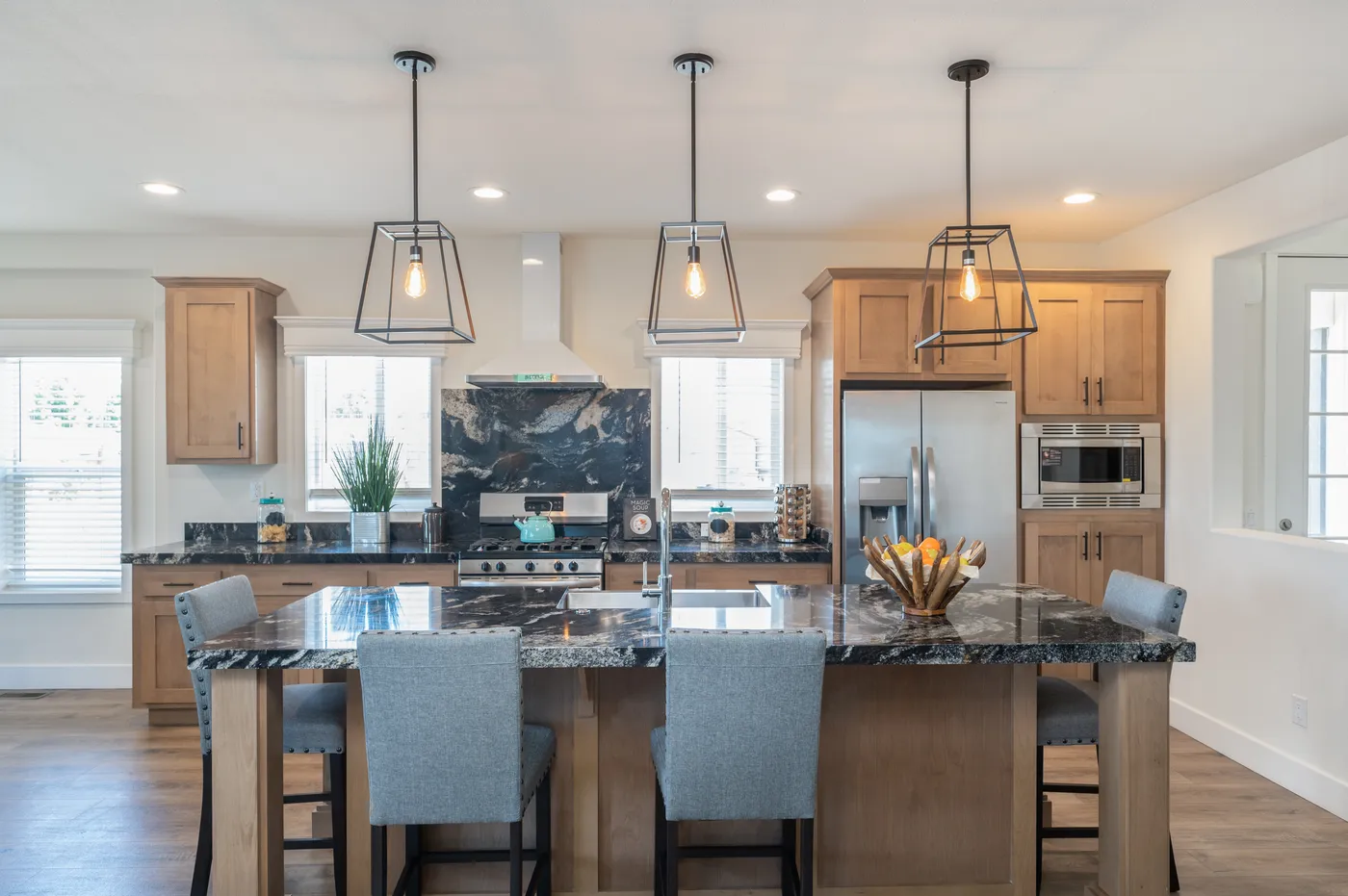 The CORONADO 3760A Kitchen. This Manufactured Mobile Home features 3 bedrooms and 2.5 baths.