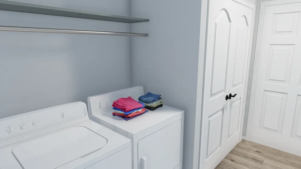 The SUM3076A Utility Room. This Manufactured Mobile Home features 4 bedrooms and 2.5 baths.