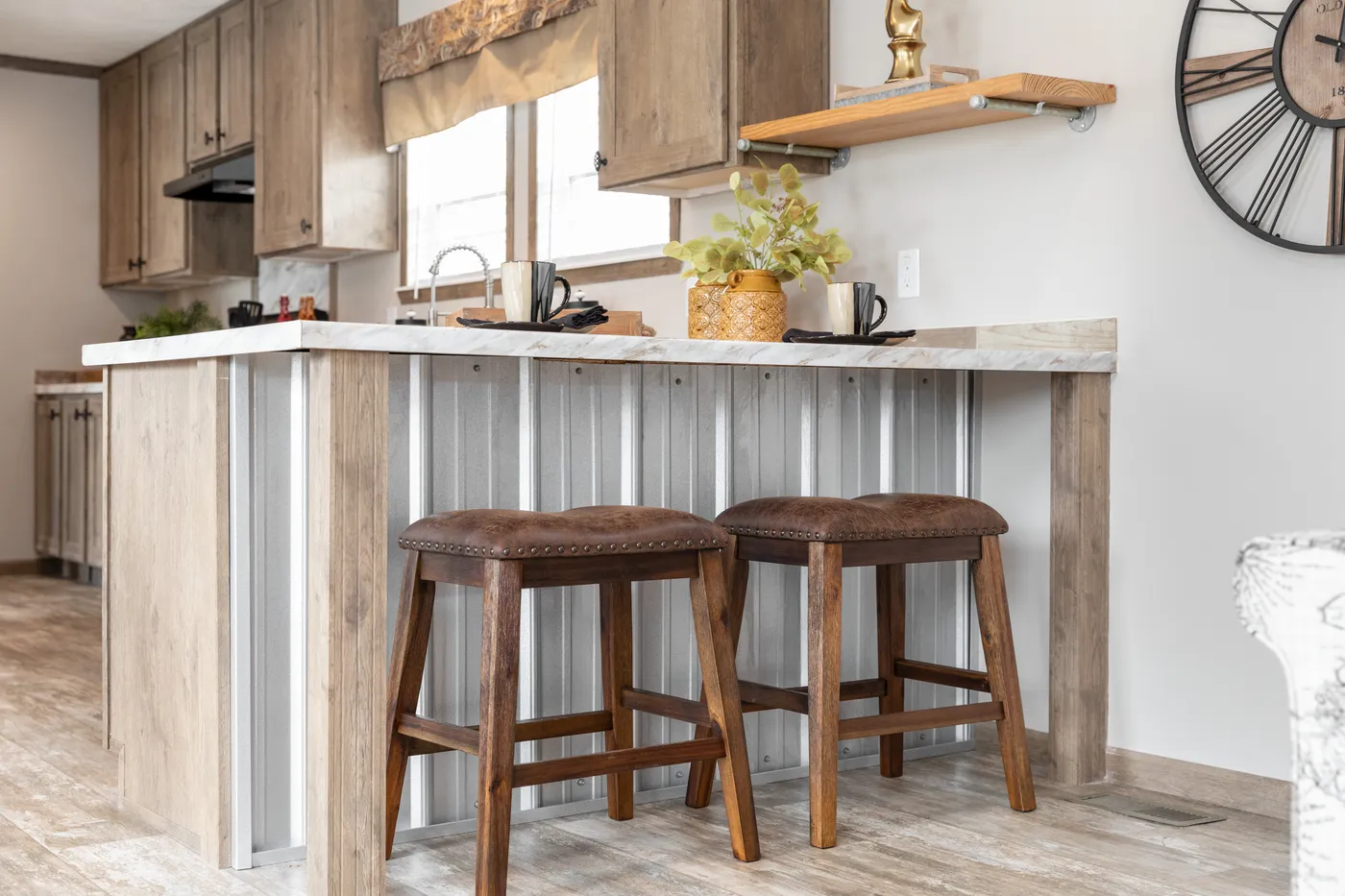 The THE MARION Kitchen. This Manufactured Mobile Home features 3 bedrooms and 2 baths.