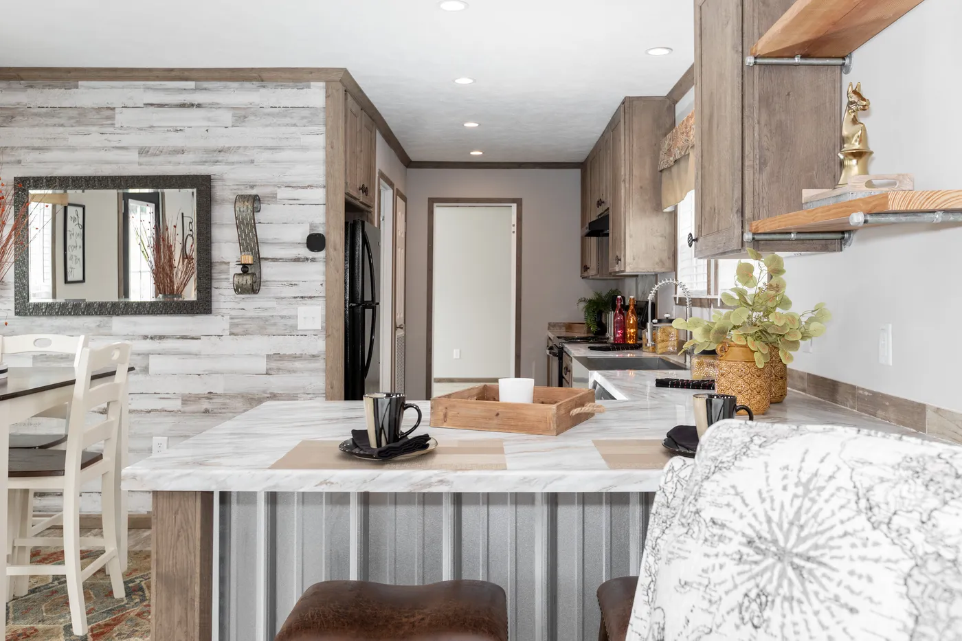 The THE MARION Kitchen. This Manufactured Mobile Home features 3 bedrooms and 2 baths.
