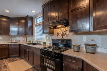The K1676H Kitchen. This Manufactured Mobile Home features 3 bedrooms and 2 baths.