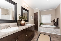 The K3060A Master Bathroom. This Manufactured Mobile Home features 3 bedrooms and 2 baths.