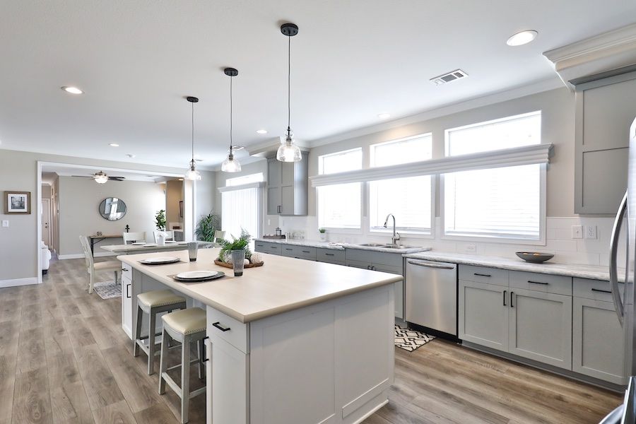 The EDGEWOOD Kitchen. This Manufactured Mobile Home features 3 bedrooms and 2 baths.