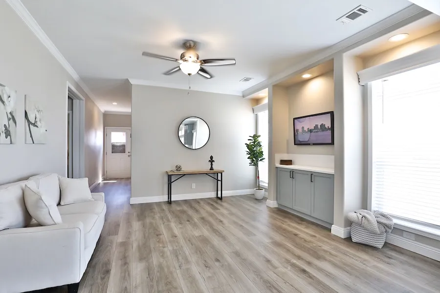 The EDGEWOOD Family Room. This Manufactured Mobile Home features 3 bedrooms and 2 baths.