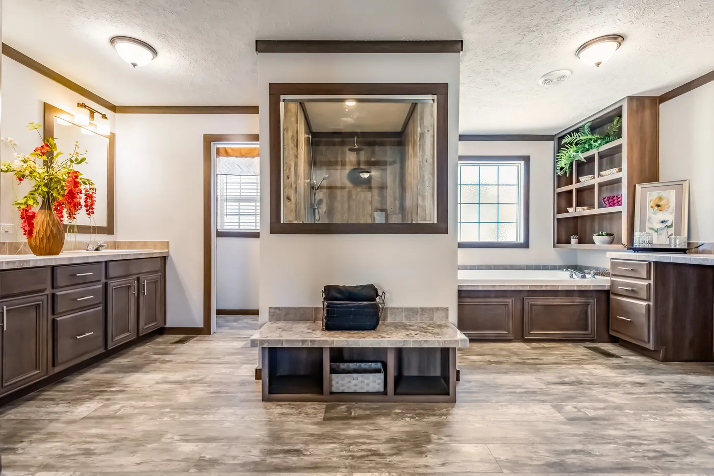 The THE TURNER Primary Bathroom. This Manufactured Mobile Home features 3 bedrooms and 2 baths.