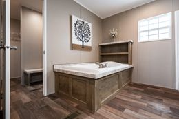 The TRADITION 72 Master Bathroom. This Manufactured Mobile Home features 4 bedrooms and 2 baths.