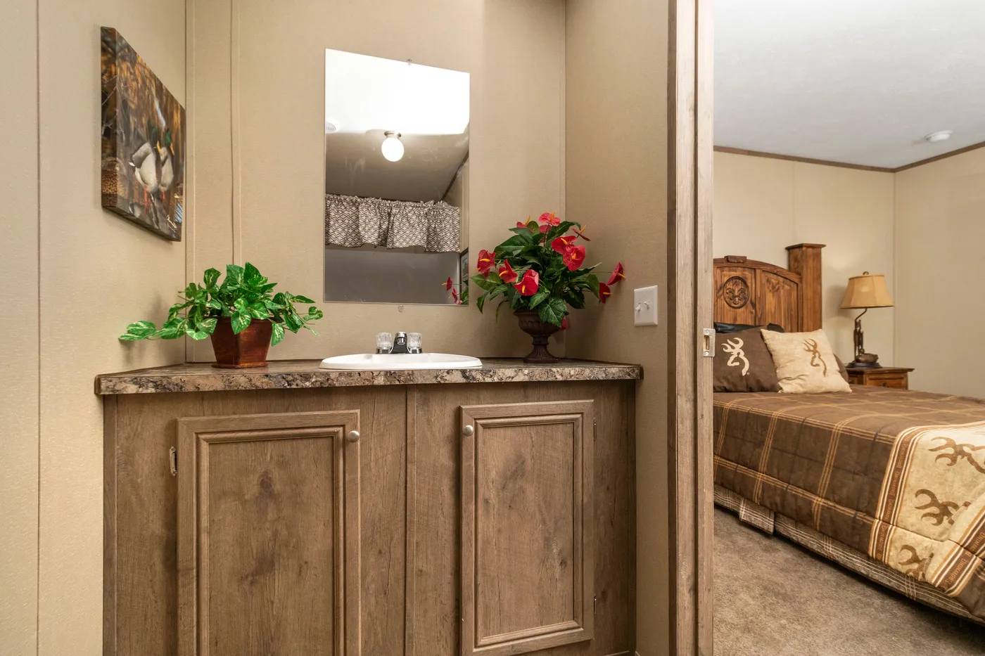 The THE HANCOCK Primary Bathroom. This Manufactured Mobile Home features 2 bedrooms and 2 baths.