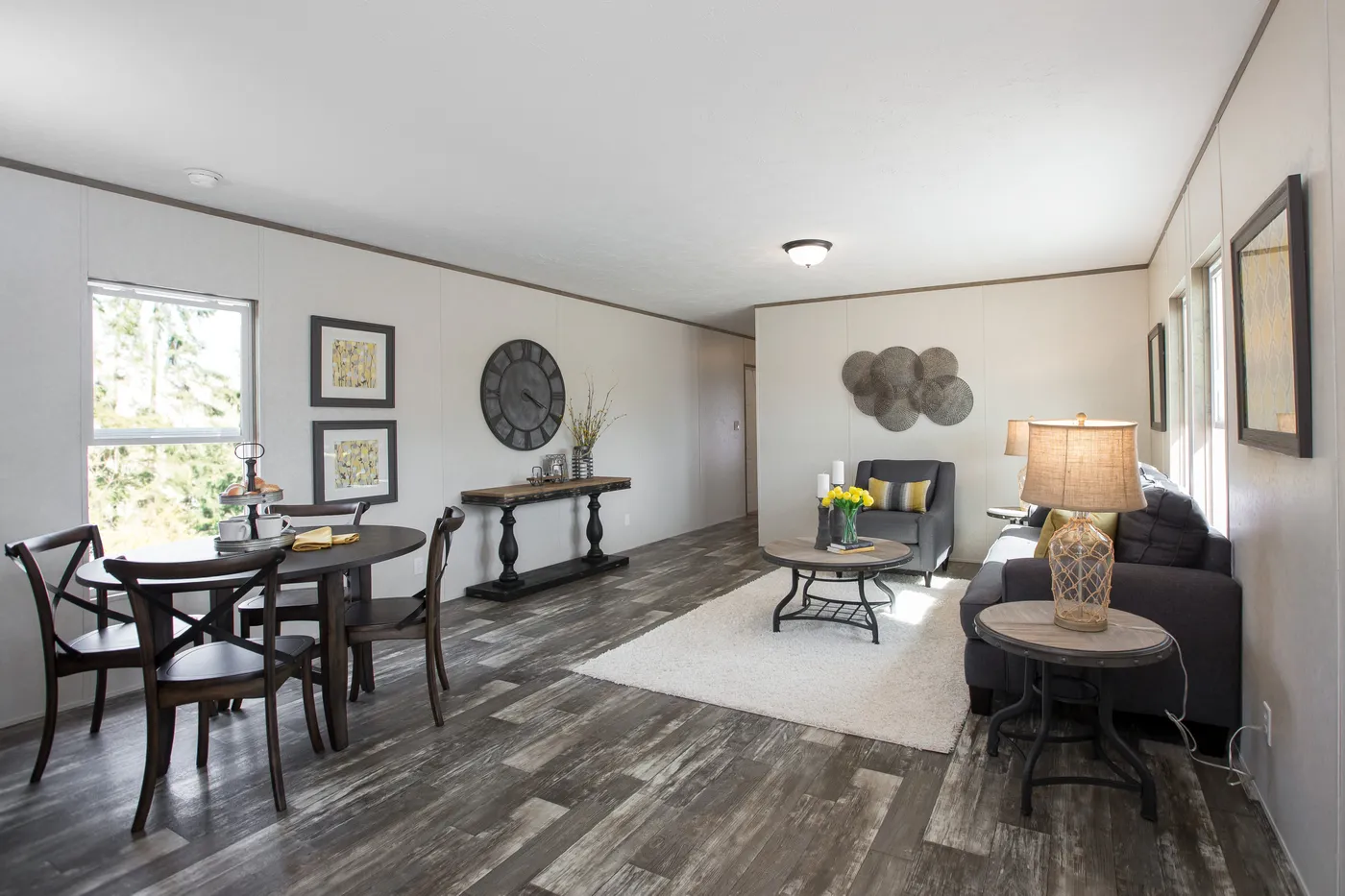 The THE BREEZE Dining Area. This Manufactured Mobile Home features 3 bedrooms and 2 baths.