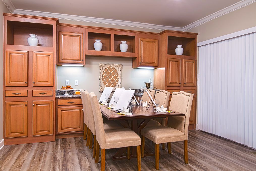 The 3539 JAMESTOWN Dining Area. This Modular Home features 3 bedrooms and 2 baths.