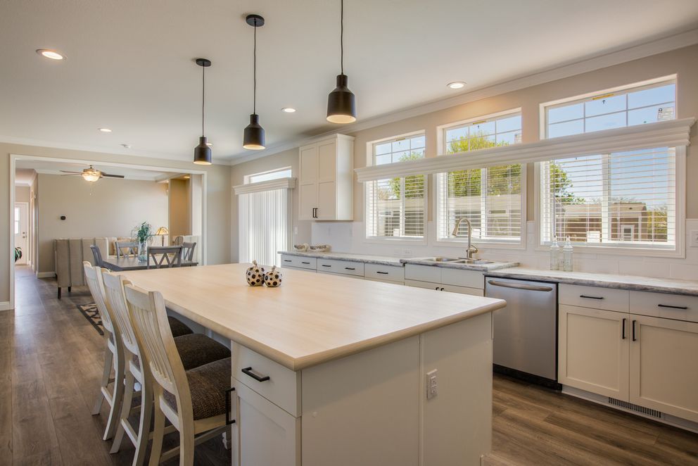 The EDGEWOOD Kitchen. This Manufactured Mobile Home features 3 bedrooms and 2 baths.