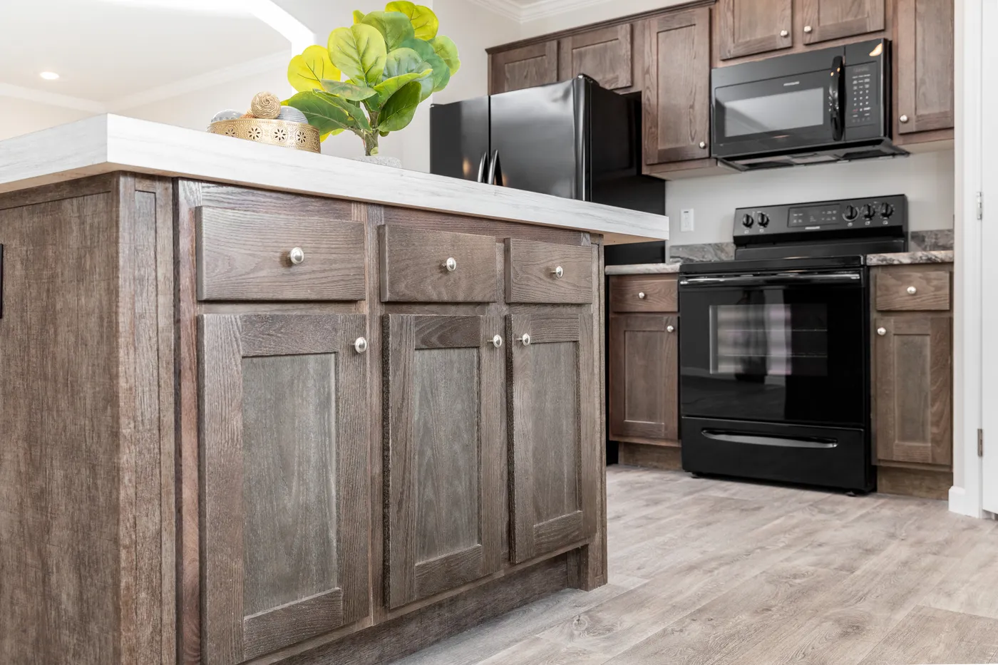The THE VILLETTE Kitchen. This Manufactured Mobile Home features 3 bedrooms and 2 baths.
