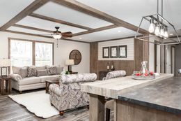 The AIMEE Living Room. This Manufactured Mobile Home features 3 bedrooms and 2 baths.