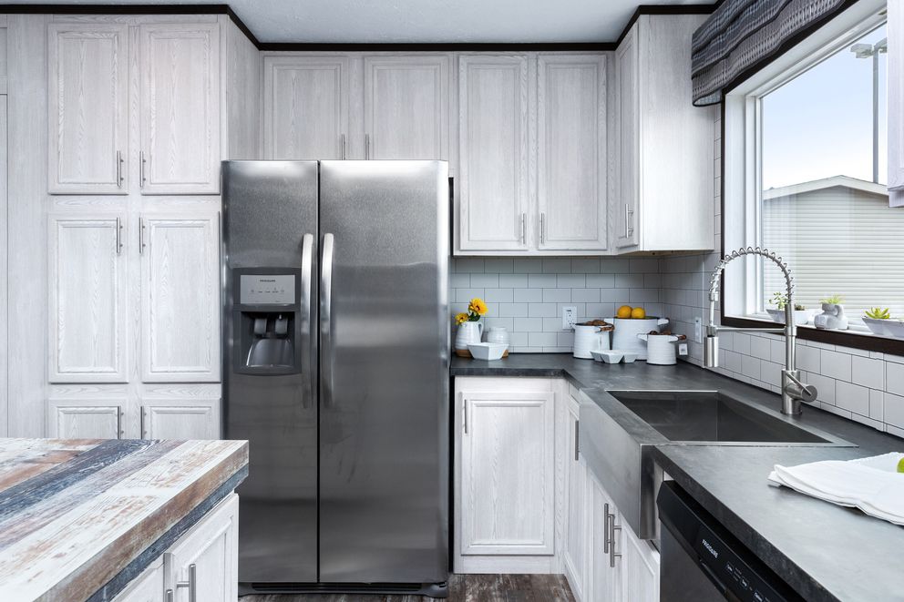 The SIG28663A Kitchen. This Manufactured Mobile Home features 3 bedrooms and 2 baths.