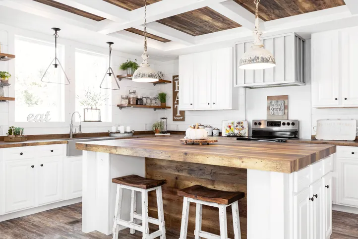 The THE LULABELLE Kitchen. This Manufactured Mobile Home features 4 bedrooms and 3 baths.