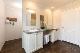 The FRONTIER Master Bathroom. This Manufactured Mobile Home features 2 bedrooms and 2 baths.